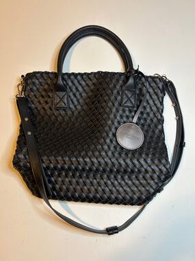 ILSE JACOBSEN women's braided tote bag in gun metal